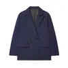 Chaqueta de Traje de Doble Botonadura Suelta, Versátil, de Manga Larga, Ajustada, Nueva para Mujer, Europea y Americana, Primavera y Otoño