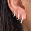 Aretes Europeos y Americanos Transfronterizos Simples de Lujo Ligero Aleación Aretes de Mujer Incrustados con Zirconia Aretes Geométricos Accesorios para Aretes