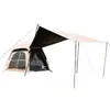 Tenda Toldo Hexagonal Portátil Automática Dobrável para Uso Externo para Acampamento Noturno, Tenda Preta Impermeável Espessa