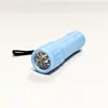 Linterna de plástico con 9 lámparas LED para exteriores, linterna portátil de iluminación, linterna de luz fuerte, mini linterna