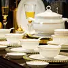 Modelo Nuevo 2026 Cuenco de Arroz de Cerámica para Uso Doméstico, Cuenco de Cerámica de Alta Temperatura Lujo Ligero Jingdezhen, Plato, Palillos y Plato para Huesos, Vajilla para Inauguración de Casa