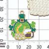 Venta Caliente Transfronteriza Aceite Verde Goteando Aleación Trébol Irlandés Colgante Colgante Pulsera DIY Collar Accesorios de Joyería