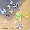 Nuevo color de uñas mariposa tridimensional al por mayor verano fresco textura de pintura en aerosol metálico decoración de diamantes decoraciones de mariposa