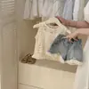 [Colección de Trajes para Niñas] TIMO Niñas Corea del Sur Ropa Infantil Niñas Verano Traje Estilo Extranjero Venta al por Mayor Una Pieza