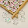 Cuentas de vidrio de pentagrama de meteorito, cuentas sueltas con agujeros horizontales, cuentas de estrella, accesorios para abalorios de pulseras y collares hechos a mano para DIY
