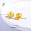 Cuentas redondas de alta calidad y larga duración de Guanyin Bodhisattva, cabeza dominante de Guan Gong, pulsera de cuentas para hombres y mujeres, accesorios DIY de oro arena