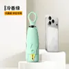 Paraguas Portátil Plegable Cinco Veces Mango de Corazón Doble Uso Sol y Lluvia Paraguas Cápsula Protector Solar Pegamento Negro Anti-Ultravioleta Paraguas de Sol para Mujer En Stock