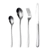 Juego de Cubiertos de Acero Inoxidable Serie Luz de Luna Francesa Hotel Comida Occidental Cuchillo, Tenedor y Cuchara Cuchillo para Bistec de Alta Gama Cuchara de Postre Vajilla