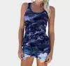 2024 Aliexpress Wish Verão Europeu e Americano Mais Vendido Nova Moda Camuflada Versátil Camiseta Regata para Mulheres