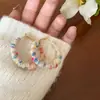 Pendientes de Aro de Felpa Arcoíris Lisos para Otoño e Invierno para Mujer 2025 Nuevos Pendientes Populares Joyería para Orejas Única de Alta Gama y Hermosa