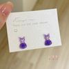 Serie Navideña Sanrio Pendientes Lindos Creativos Mini Pendientes de Dibujos Animados Diseño de Nicho Pendientes para Estudiantes Mujeres