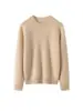 Suéter de cachemira 100% pura de siete agujas engrosado para mujer, cuello redondo, hombro raglán, tejido de punto jersey, suéter de punto versátil casual para otoño e invierno
