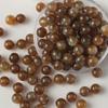 Cuentas redondas de resina dorada con destellos finos de sirena estrella, con agujero recto, hechas a mano, para pulsera y collar, joyería
