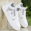Zapatillas de Marca para Hombre Otoño e Invierno 2025 Nuevos Zapatos Blancos Cubiertos de Cuero Zapatos Deportivos y Casuales de Moda para Hombre Transfronterizo