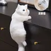 Decoração de Casa Gato Simulador Brinquedo Infantil Artesanato Criativo Feito à Mão Enfeite Pendurado para Rack de TV Gato Pendurado de Simulação para Casa