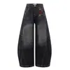 Jeans de papá de moda urbana para hombre, estilo desgastado, holgados, casuales, de pierna ancha