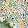 Série Amigos Animais Adesivos Contínuos Caderno Papelaria Computador Celular DIY Adesivos Decorativos