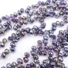 6mm 8mm Furo Transversal Cristal de Morango Cristal Multifacetado Contas Soltas DIY Pulseira Feita à Mão Acessórios de Joias para Pendurar no Carro Contas