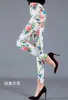 Novas Leggings Femininas de Seda de Leite Lixada Tamanho Grande Elásticas Estampadas Multicoloridas Calças Femininas com Cintura Elástica