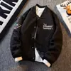 Chaqueta de béisbol retro estilo vibe americano con forro polar, chaqueta bomber de marca moderna para hombre de otoño e invierno, ropa de otoño para hombre