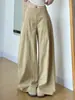 Calças Cáqui Femininas Verão Estilo Fino 2026 Novo Estilo Emagrecedoras Estilo Old Money Calças de Alfaiataria Toque de Luxo Casuais Calças de Pernas Largas