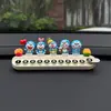 Placa de Matrícula Temporal de Estacionamiento para Coche Doraemon Placa de Matrícula de Número de Teléfono para Mover el Coche Decoraciones Digitales para Coche