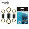 Aohu capa dura oito anéis de duas cores 8 anéis de metal americano conector giratório equipamento de pesca acessórios atacado