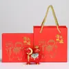 Adorno de Zodiac Chino Oveja Mascota del Año de la Oveja Regalo de Negocios Festival Regalo de Reunión Anual Recuerdo Adorno Pequeño de Año Nuevo