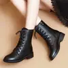 Botines de Tobillo Estilo Británico para Mujer 2026 Otoño/Invierno Nuevos Botines de Tacón Bajo a Media Pantorrilla Versátiles Con Felpa Caliente Botines de Tobillo de Tacón Grueso