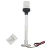 Luz de anillo LED marina de 12 pulgadas 360 grados luz de columna fija de acero inoxidable 316 accesorios de lámpara para yate marino