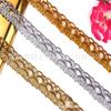 Venta al por mayor de fábrica Nueva Ola Financiera corona de encaje dorado y plateado encaje multicolor accesorios de ropa encaje dorado