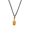 Colgante de cabeza de Buda dorada, collar de acero de titanio con diseño de Buda Yongbao Ping An para hombres y mujeres, con voz en vivo y cabeza de Buda, venta al por mayor
