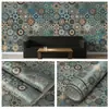 Papel Tapiz de Pared de Fondo para el Hogar Bohemio con Patrón Retro Pegatina de Pared Autoadhesiva Pegatina Impermeable a Prueba de Humedad Papel Tapiz de Decoración para Renovación