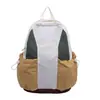 Mochila de Nylon Color de Contraste Estilo Universitario Casual para Estudiantes Mujeres 2025 Nueva Moda Pequeña para Viajes y Salidas