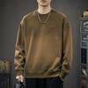 Sudadera Pesada 360g Retro Degradado Lavado Cuello Redondo para Hombre, Otoño Estilo Americano Holgada Casual Moderna Manga Larga