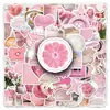 100 Pegatinas Estilo Ins Rosas, Tarjetas Pequeñas Frescas y Lindas de Corazón Girly, Vasos de Agua Decorativos, Pegatinas para Teléfono Móvil y Cuaderno