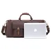 Bolsa para traje transfronteriza, bolsa de viaje de cuero genuino, bolsa de equipaje multifuncional, bolsa plegable para almacenamiento de trajes, bolsa de gimnasio con separación de húmedos y secos