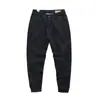 Macacão casual retrô desgastado japonês para trabalho masculino, solto, reto, esportivo, cropped, com cordão, leggings