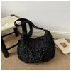 Bolso Cruzado de Hombro Único Fresco y de Moda Estampado con Lazo 2026 Nuevo Nube Casual Deportivo con Cordón Tendencia para Exteriores