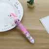Caneta Esferográfica Fofa de Desenho Animado com Pressão 10 Cores Caneta de Pressão Dez Cores Material Escolar Caneta Esferográfica Multicolorida Caneta para Diário Venda por Atacado
