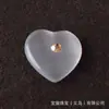 Pedra Bruta de Cristal Natural 2cm Formato de Coração Cravejado com Diamante Zircônia Safira Ametista Pedra Preciosa Acessórios para Joias DIY