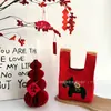 Bolsa de la Fortuna de Año Nuevo Bolsa Roja de la Suerte Bolso Tejido Nuevo Bolso Rojo de Año Nuevo para Mujer Bolsa de Regalo para Fiesta Anual Bolso al por Mayor