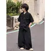 Conjunto de Camisa de Manga Curta de Verão para Meninos 2026 Novo Estilo Crianças Maiores Verão Respirável Fina Camisa Branca para Meninos