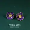 Aretes de diseño de nicho de temperamento de flor fresca de alta gama para combinar con todo Joyería medieval vintage de Qingdao