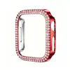Aplicable a la Serie Apple 12 10 11 Funda Hueca con Pedrería de Doble Fila iWatch Ultra Funda Dura de PC Electrochapada a Prueba de Caídas