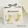 Brincos de cobre com microincrustação de zircônia moda europeia e americana INS rede vermelha com banho de ouro 18K brinco de leopardo feminino transfronteiriço em estoque