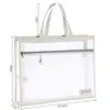 Bolsa de malla especial para exámenes, bolso de un solo hombro, bolso para tutores, bolsa con cremallera, archivador de datos A4, malla transparente, gran capacidad