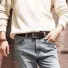 Cinturones para Adolescentes, Cinturones de Negocios para Hombre con Hebilla de Pasador, Cinturones de Moda para Jeans, Cinturones Retro Versátiles