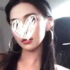 Y2k Milenio Sentido Antiguo Temprano Grupo de Mujeres Mismo Estilo Pendientes de Anillo Verdes Dulces Frescos Plateados Pendientes Grandes Exagerados Pendientes Elegantes Pendientes