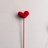 Flor de amor trançada acabada presente criativo multicolorido em forma de coração acessório de buquê único flor de amor crochê de lã feita à mão